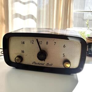 Vintage Packard Bell Model 631 Tube Radio Brown Bakelite Tabletop AM Mid-Century